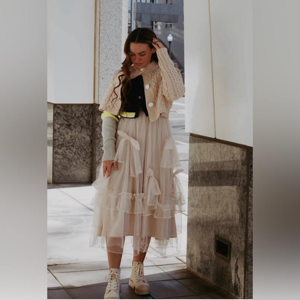 The Young London cream skirt